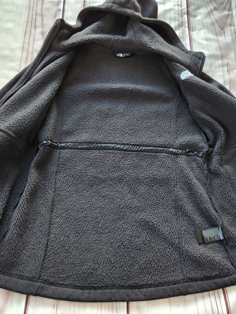 The North Face "Crescent Parka" Fleece Coat Heather Dark Gray | Women's Size M - Picture 8 of 12